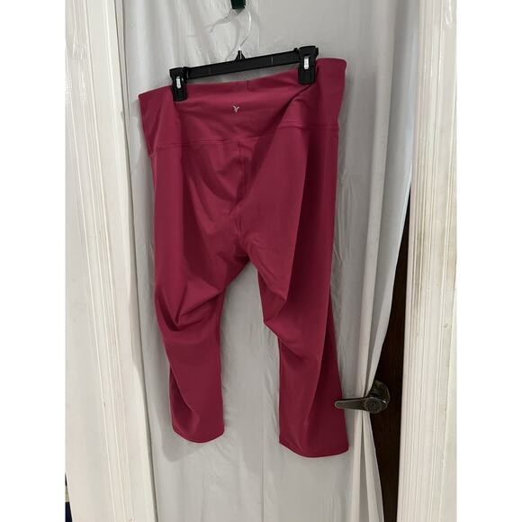 Old Navy Active Radical Fuchsia High Rise Go Dry Crop Leggings Sz 2X - Picture 2 of 4